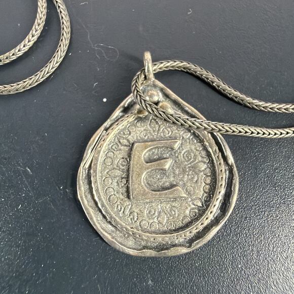 vintage Silpada Sterling silver E initial Pendant necklace - Picture 2 of 6